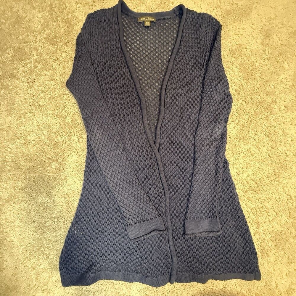 Tommy Bahama Women's Loose Knit Open Cardigan Sweater Size M